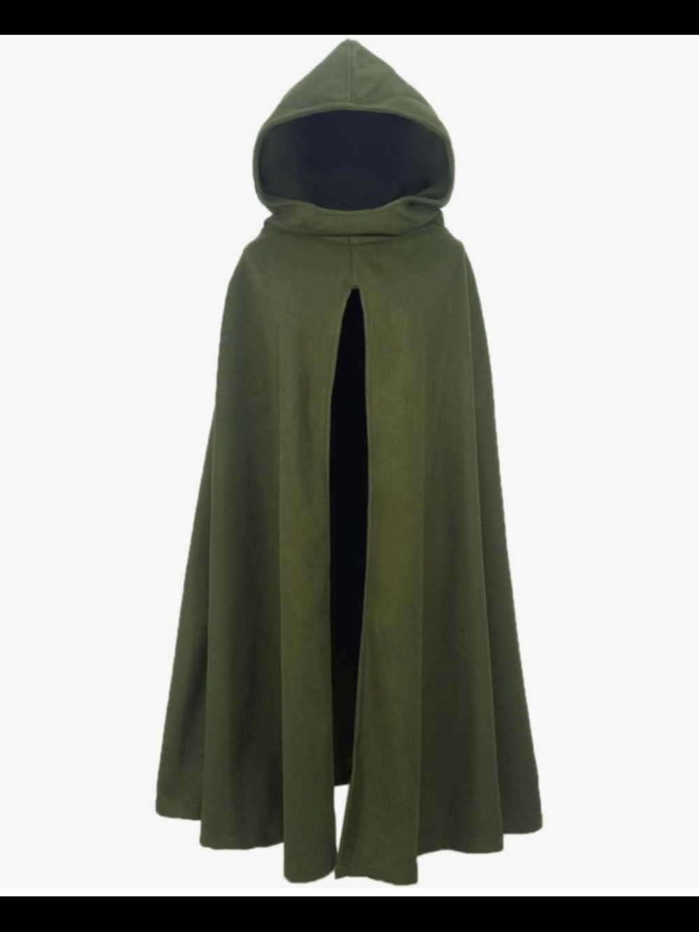 SOLD - Olive Green Hooded Cloak Cape